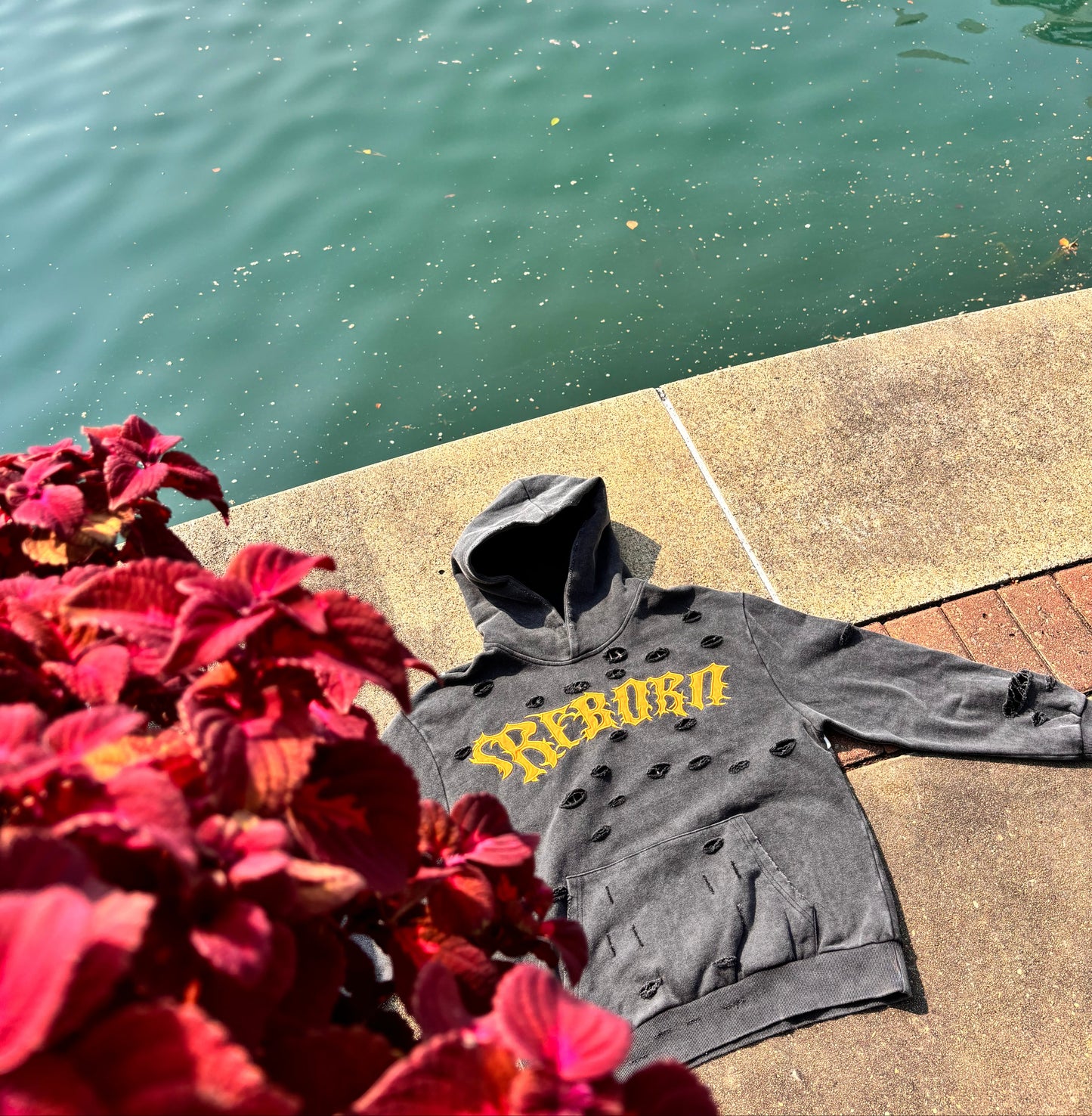 Reborn Distressed Acid Washed Hoodie