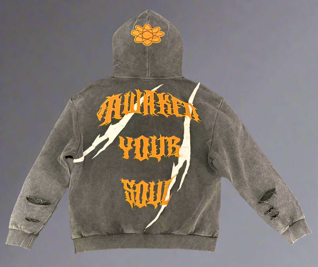 Reborn Distressed Acid Washed Hoodie